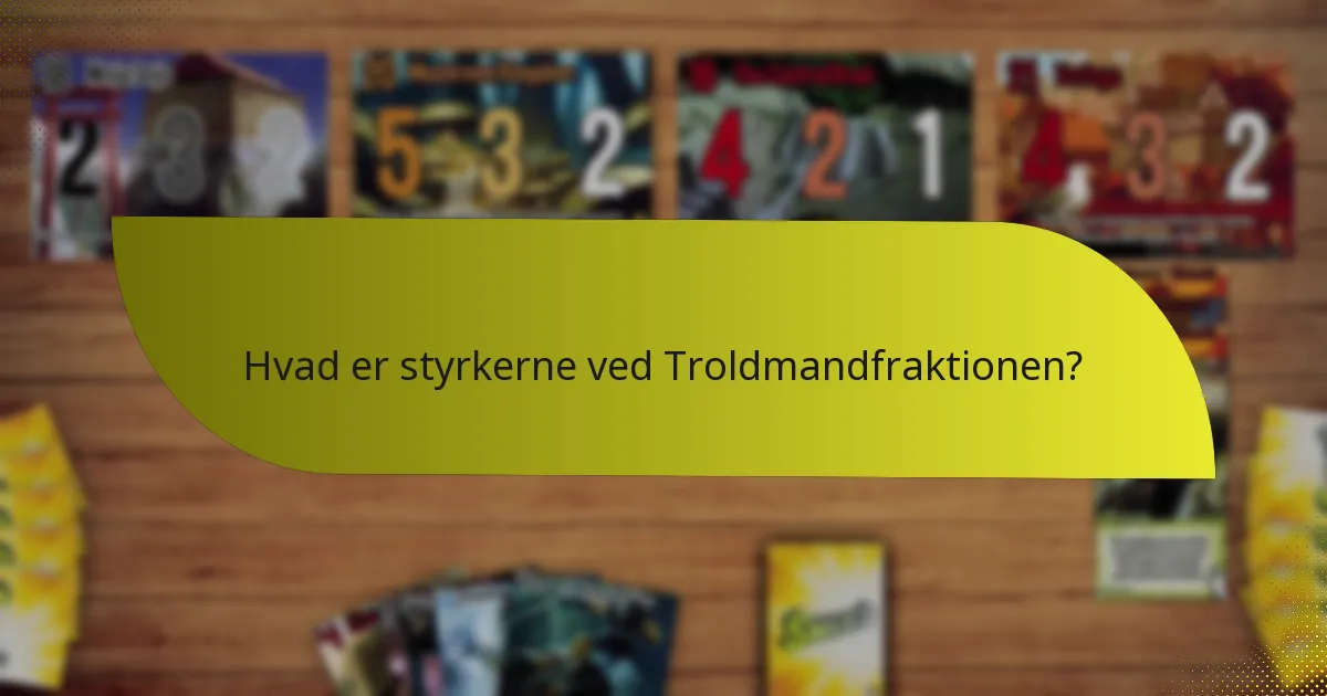 Hvad er svaghederne ved Troldmandfraktionen?