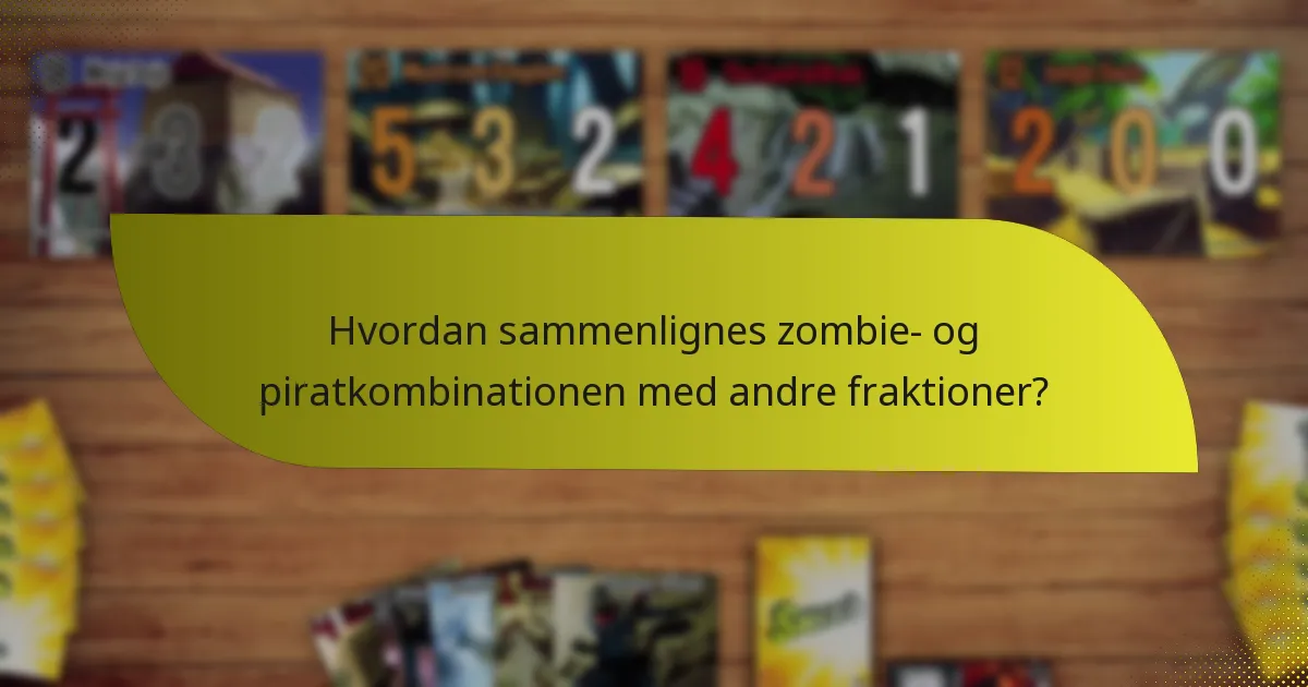 Hvordan sammenlignes zombie- og piratkombinationen med andre fraktioner?